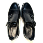 JOHN LOBB Mens William Monkstrap Calf Leather Shoes Black 7.5 (MSRP $1,780)