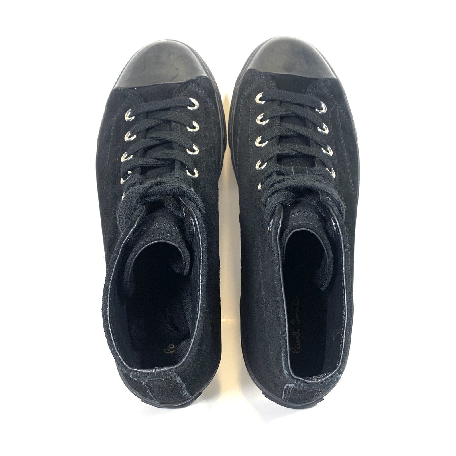 PAUL SMITH Mens Carver Suede Leather High Top Sneakers Black (MSRP $325)