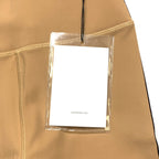 WARDROBE NYC Womens Stripe Sport Leggings Khaki Beige (MSRP $250)
