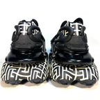 BALMAIN Mens Unicorn Monogram Low Top Sneakers Beige Black 42 (MSRP $1,350)