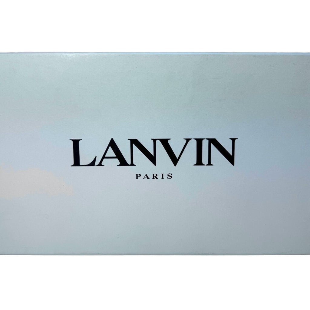 LANVIN Mens Curbies Low Top Canvas Suede Sneaker Beige (MSRP $590)