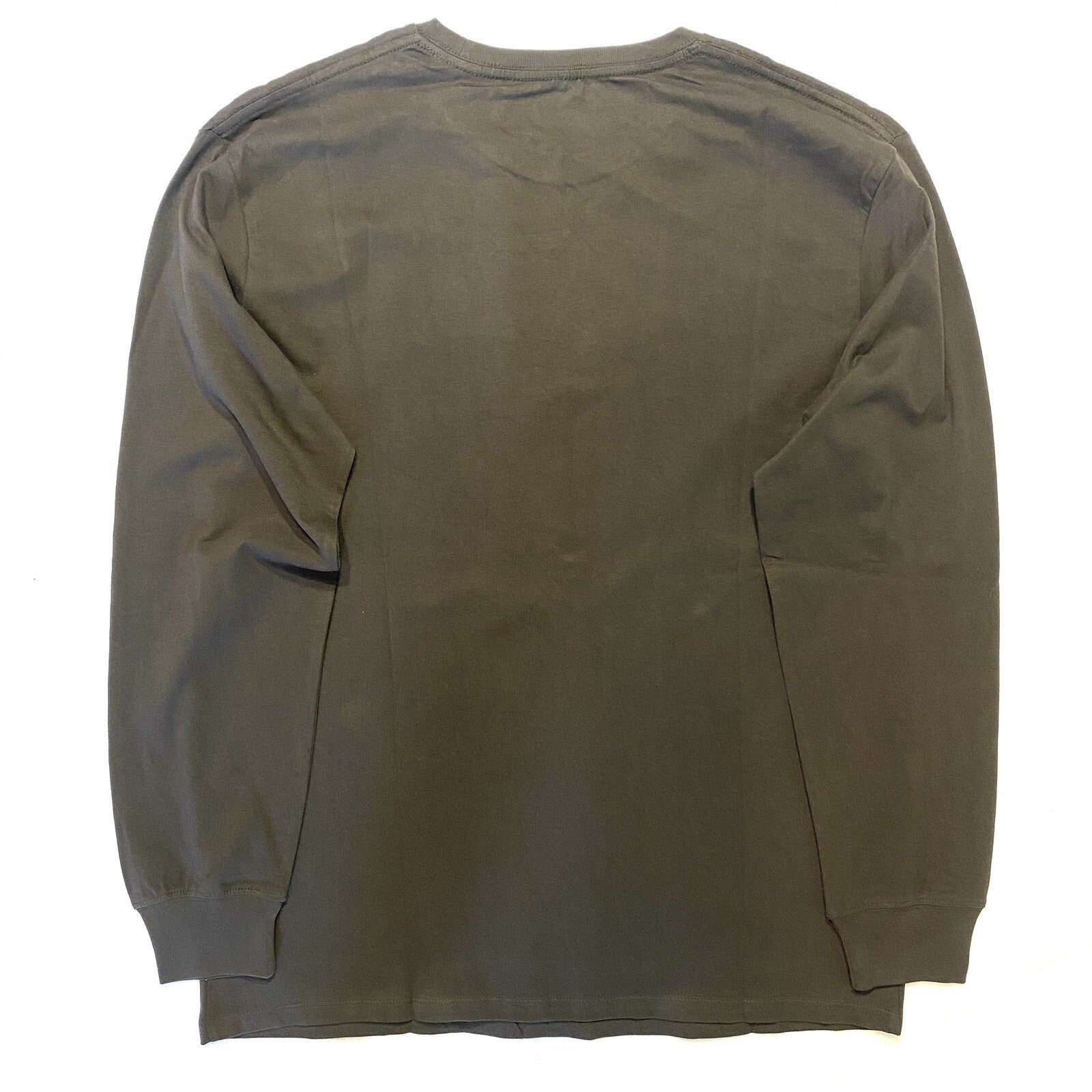 SATURDAYS NYC Mens Seabright Graphic Long Sleeve T Shirt Black Olive (MSRP $68)