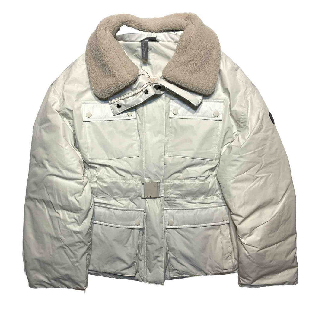 SWEATY BETTY Womens Alps Puffer Ski Jacket Coat Lily White (MSRP $368)