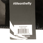 THINK ROYLN Everyday Vegan Patent Leather Zip Card Case Wallet Black (MSRP $58)