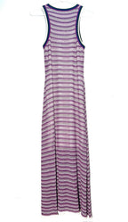 VERONICA BEARD Sivan Stripe Knit Sleeveless Sweater Dress Purple (MSRP $428)