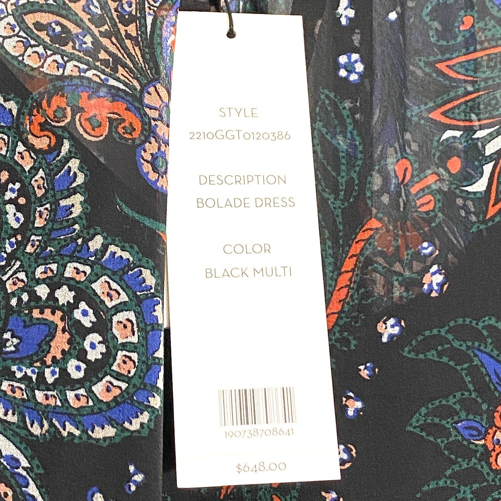 VERONICA BEARD Bolade Sheer Silk Paisley Mini Dress Black (MSRP $648)
