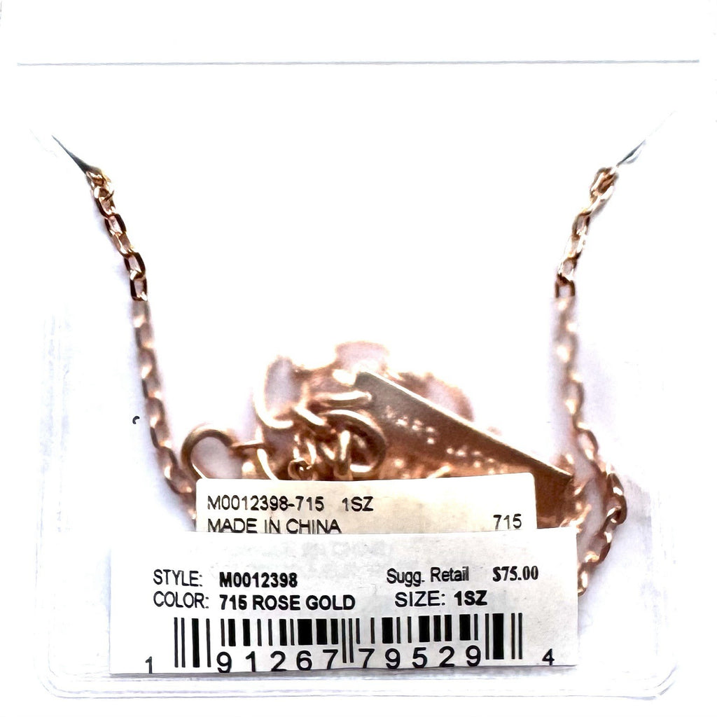 MARC JACOBS Jeweled Daisy Flower Pendant On Chain Necklace Rose Gold (MSRP $75)