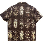 SATURDAYS NYC Mens York Entomology Short Sleeve Shirt Black Brown (MSRP $155)