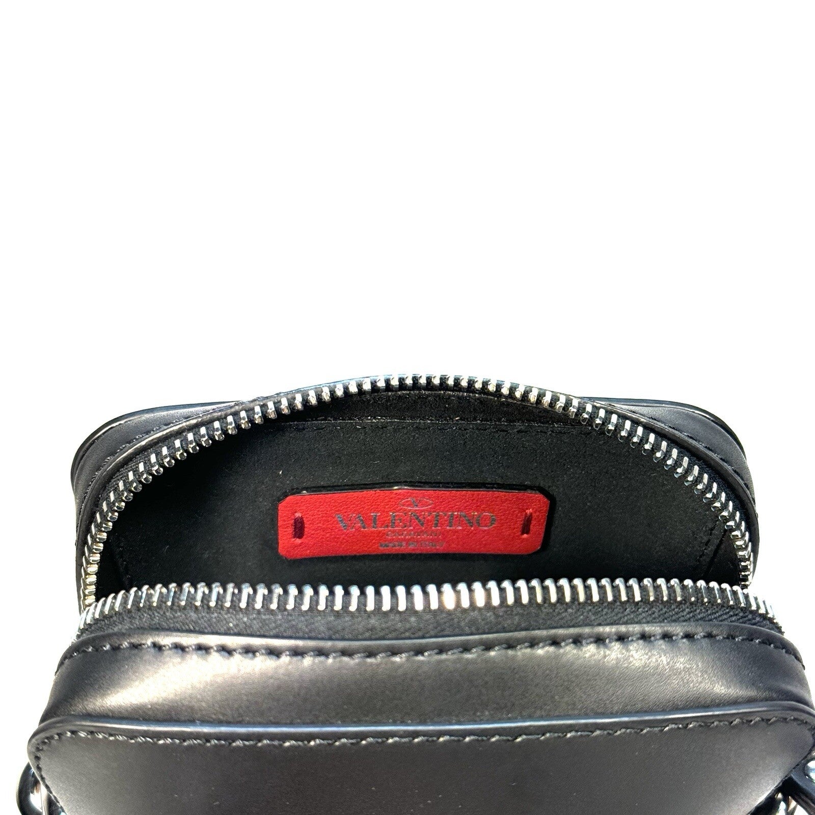 VALENTINO Garavani VLTN Leather Small Crossbody Shoulder Bag Black (MSRP $980)