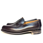 SANDERS x TODD SNYDER Mens Clive Leather Penny Loafers Dark Brown (MSRP $578)
