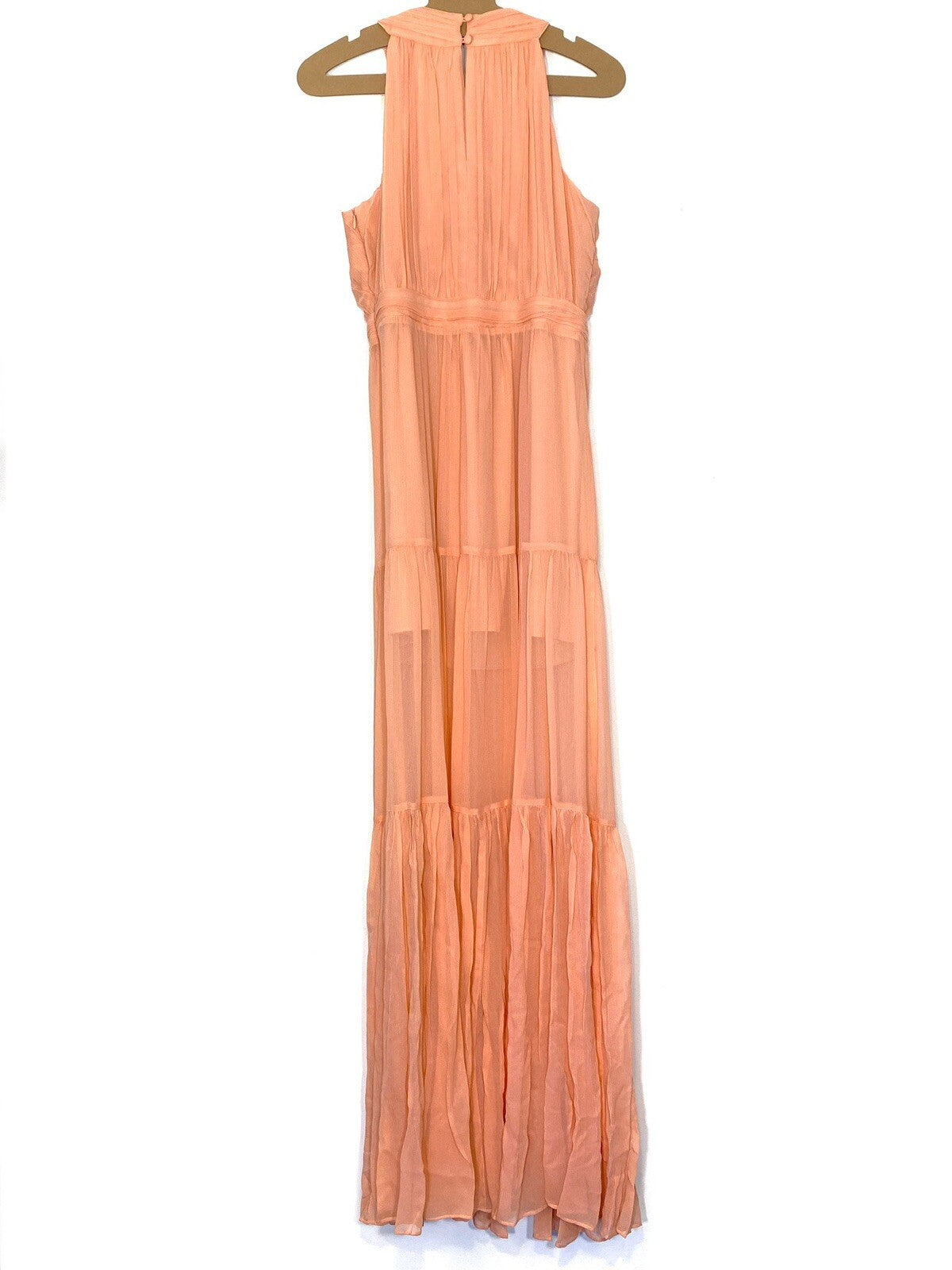 VERONICA BEARD Florencia Sleeveless Silk Maxi Dress Bright Coral Pink -MSRP $698