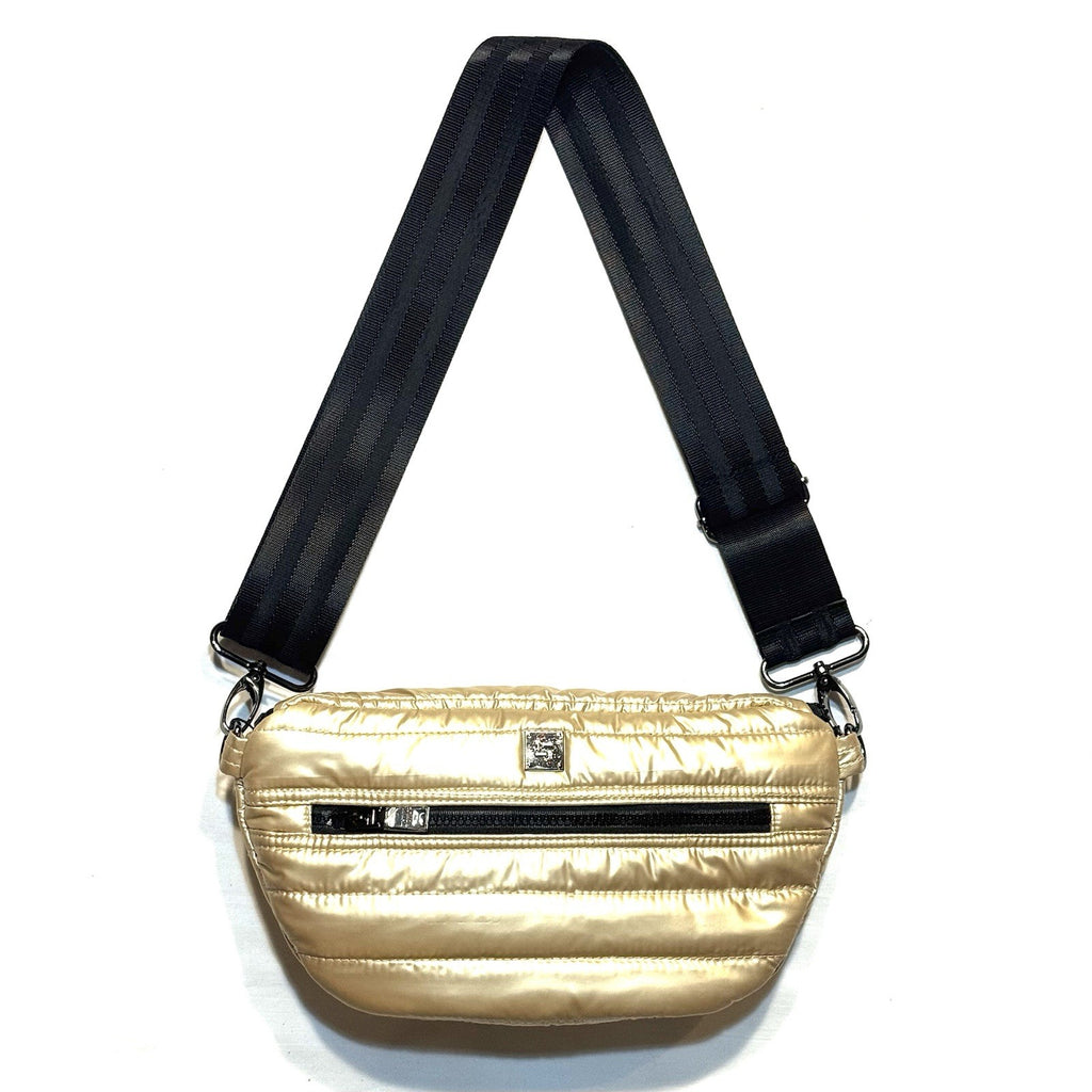 THINK ROYLN Double Down Sling Crossbody Bag Pearl Mineral Gold (MSRP $148)
