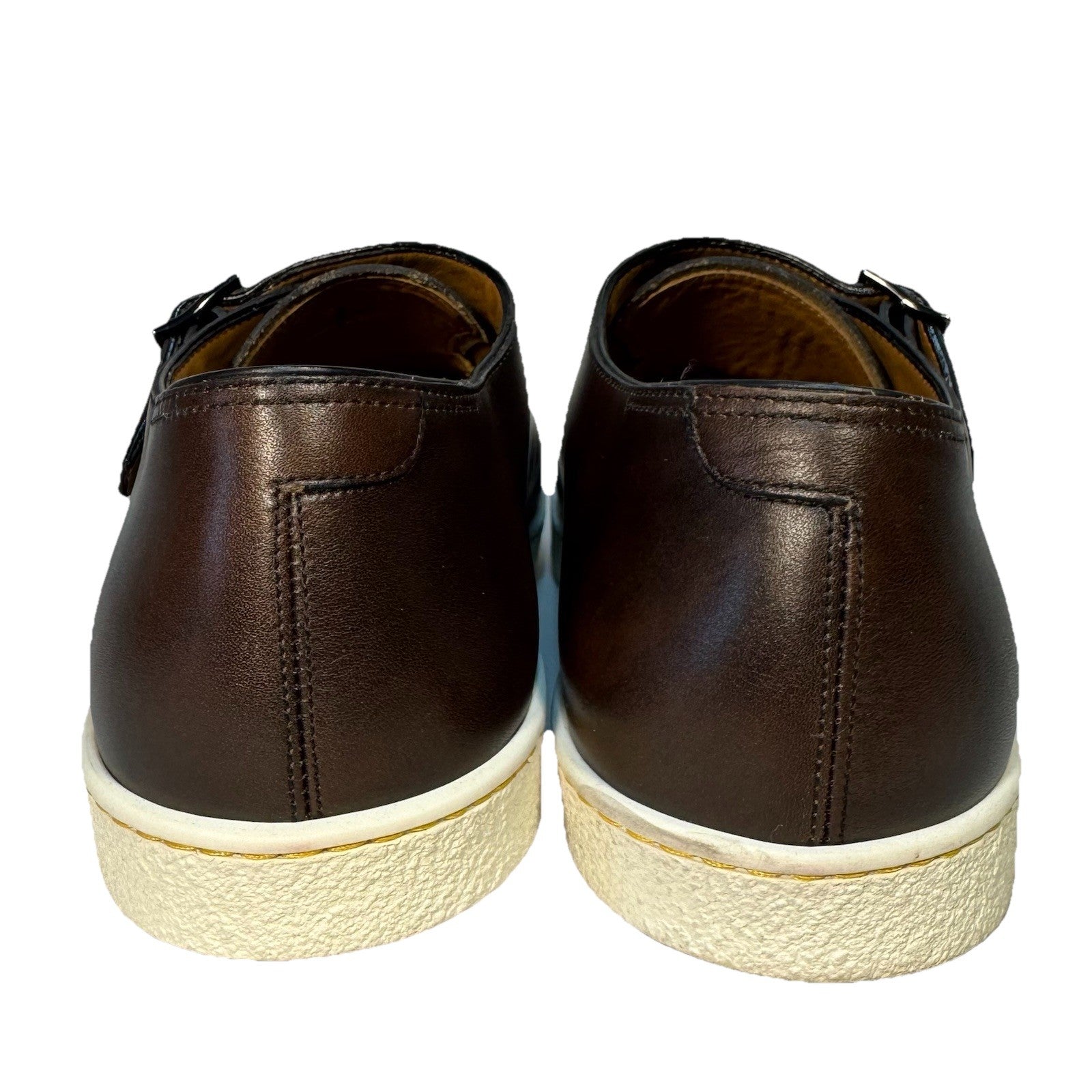 JOHN LOBB Mens Holme Museum Leather Monkstrap Sneakers Brown 10 (MSRP $1,190)