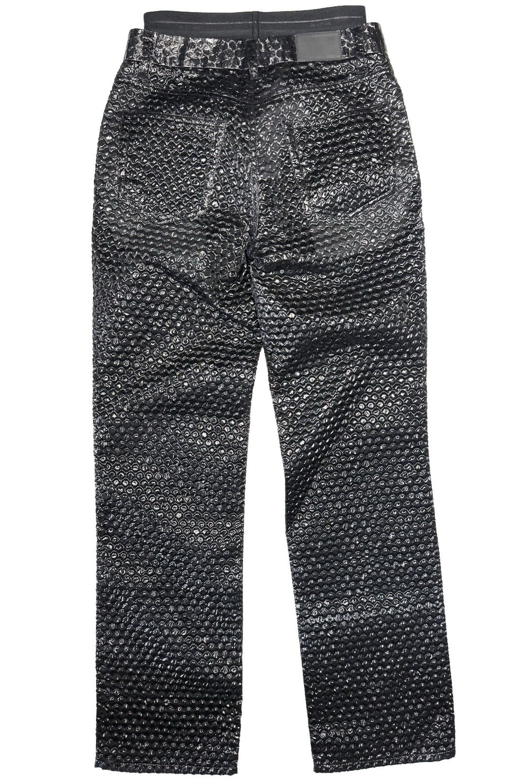 HELMUT LANG Mens Bubble Wrap Worker 5 Pocket Pants Black (MSRP $895)