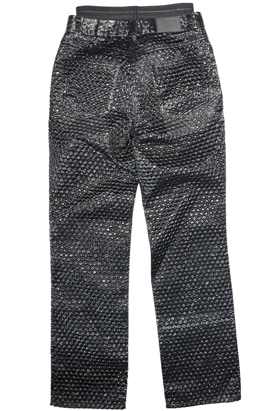 HELMUT LANG Mens Bubble Wrap Worker 5 Pocket Pants Black (MSRP $895)