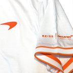 REISS x McLaren Mens Crypto Formula 1 Logo Uniform Polo Shirt White (MSRP $160)