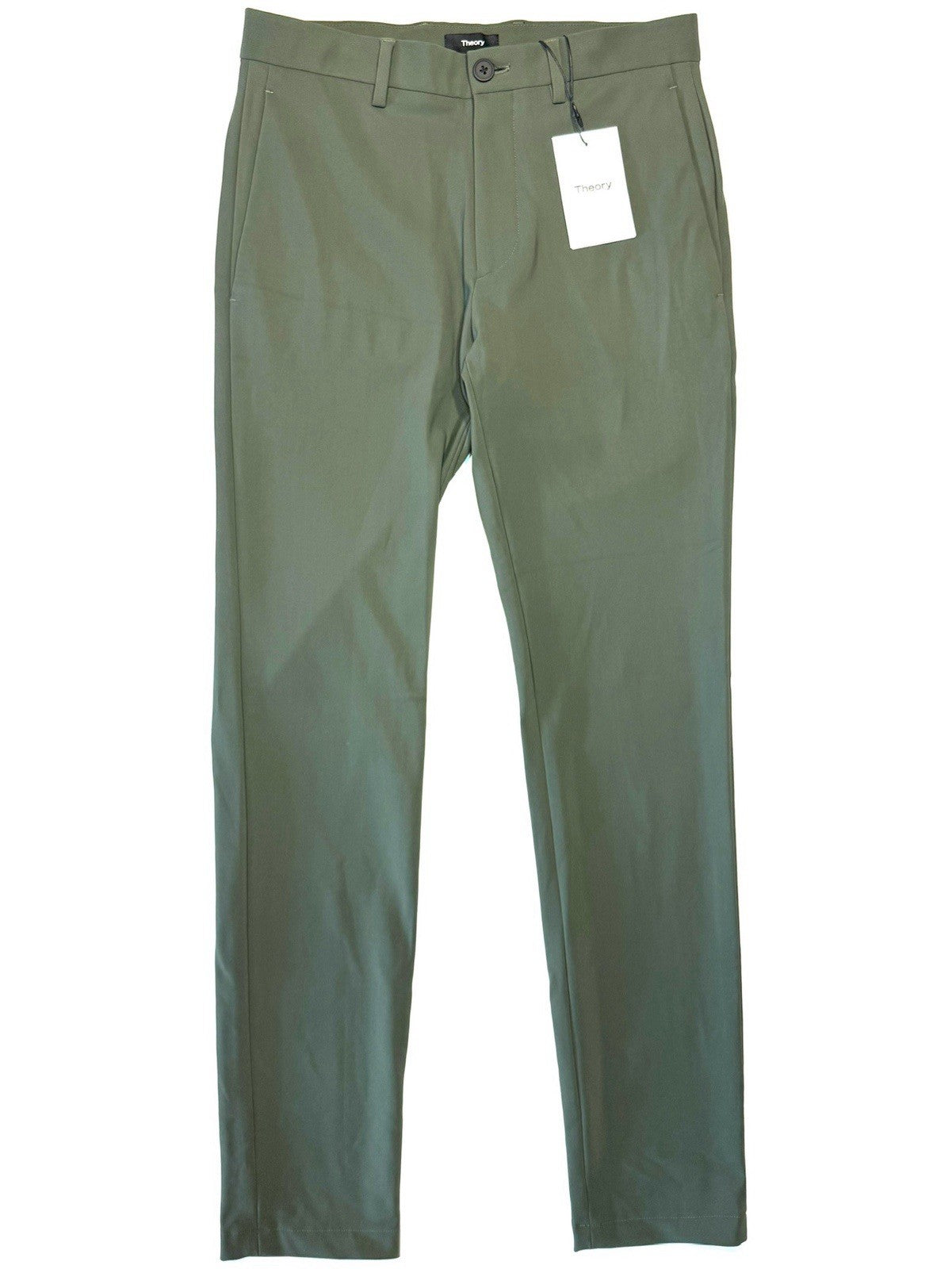 THEORY Mens Zaine Precision Ponte Stretch Chino Pants Branch Green (MSRP $225)