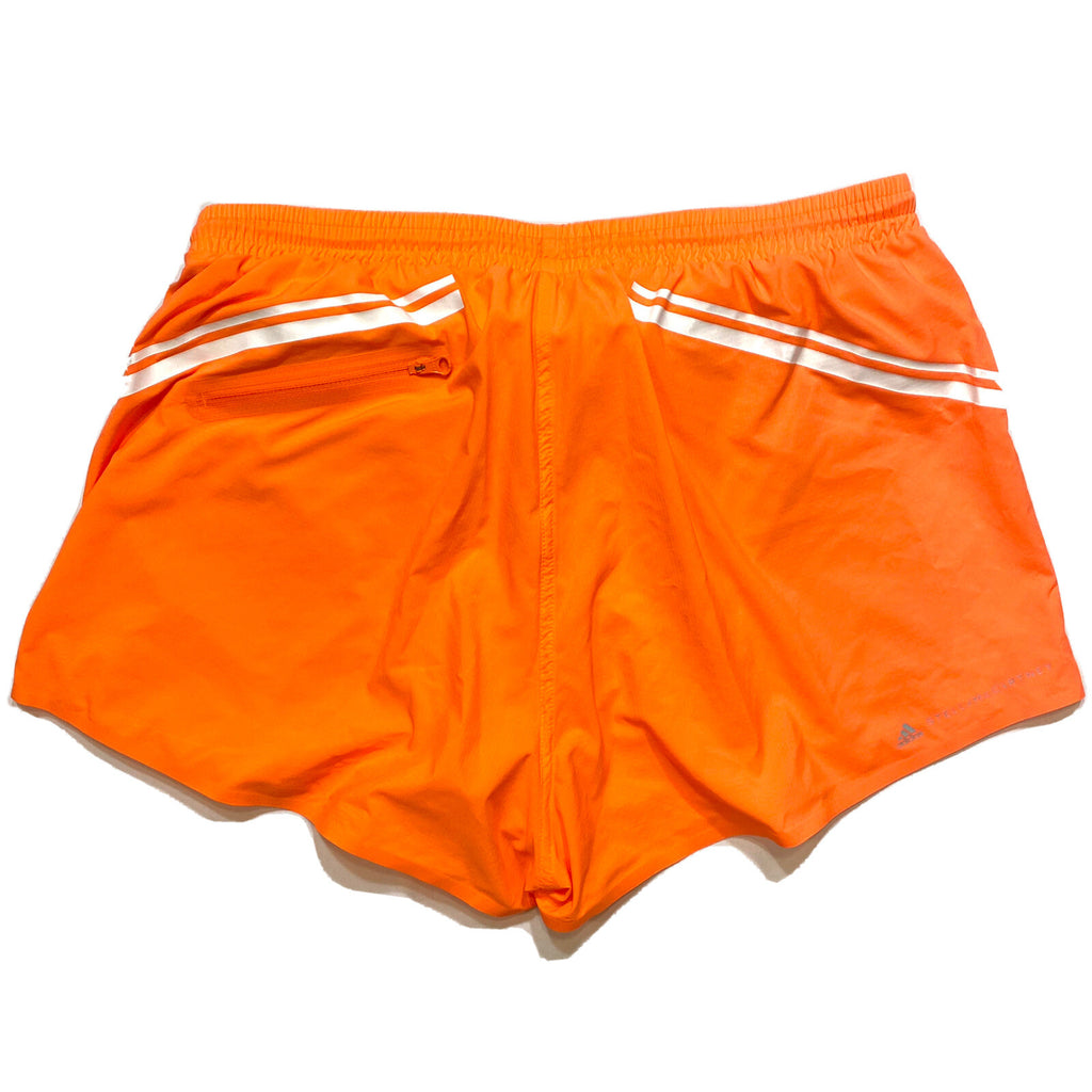 ADIDAS STELLA MCCARTNEY Womens TPA Striped Shorts Orange (MSRP $95)