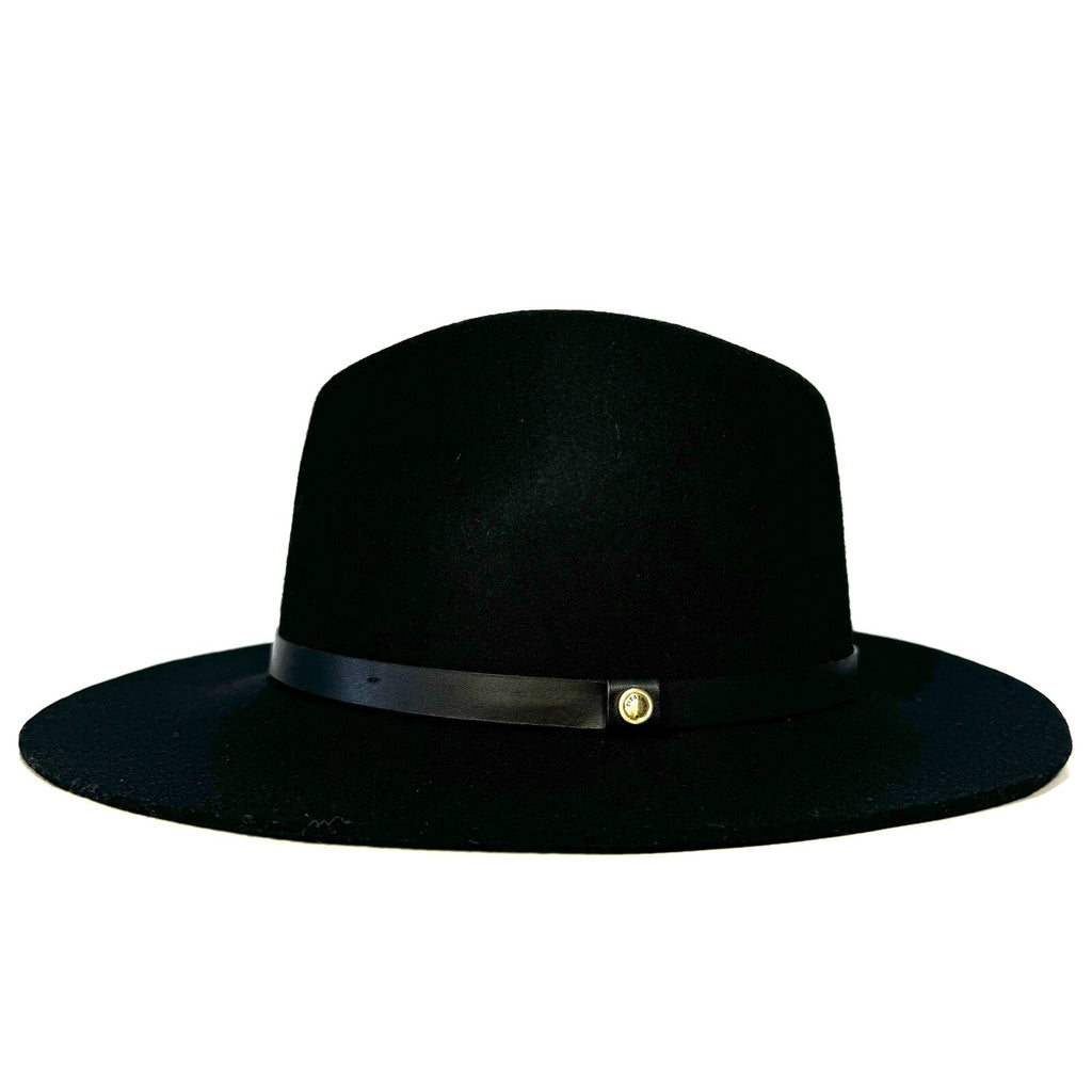 RAG & BONE Womens Wool Felt Floppy Brim Fedora Hat Black (MSRP $250)