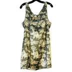MIAOU Ginger Floral Print Satin Mini Slip Dress Moss Toile Green (MSRP $245)