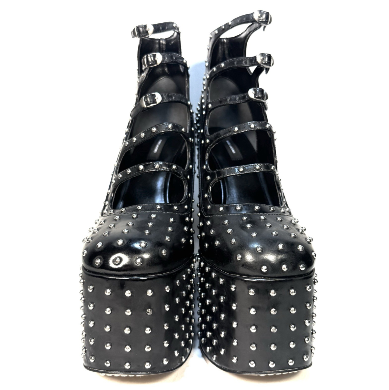 MARC JACOBS The Kiki Ankle Platform Studded Leather Boots Black (MSRP $650)