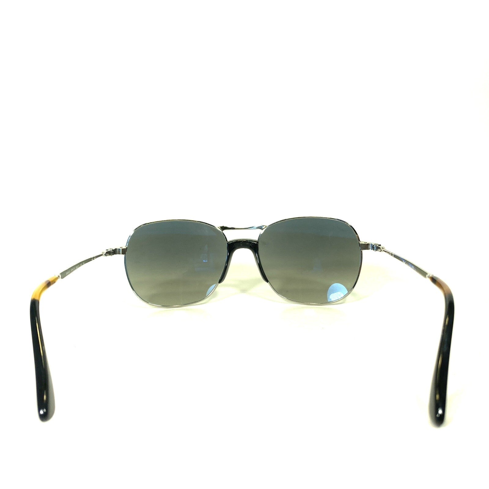 PERSOL Mens 2449 1074/71 Square Sunglasses Black Silver 56mm (MSRP $340)