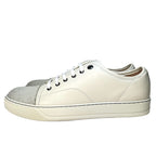 LANVIN Mens DDB1 Basket Cap Toe Leather Low Top Sneakers White (MSRP $590)