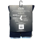 CLARKS Mens Half Cushion Crew Socks Black Charcoal Navy 6 Pairs (MSRP $25)
