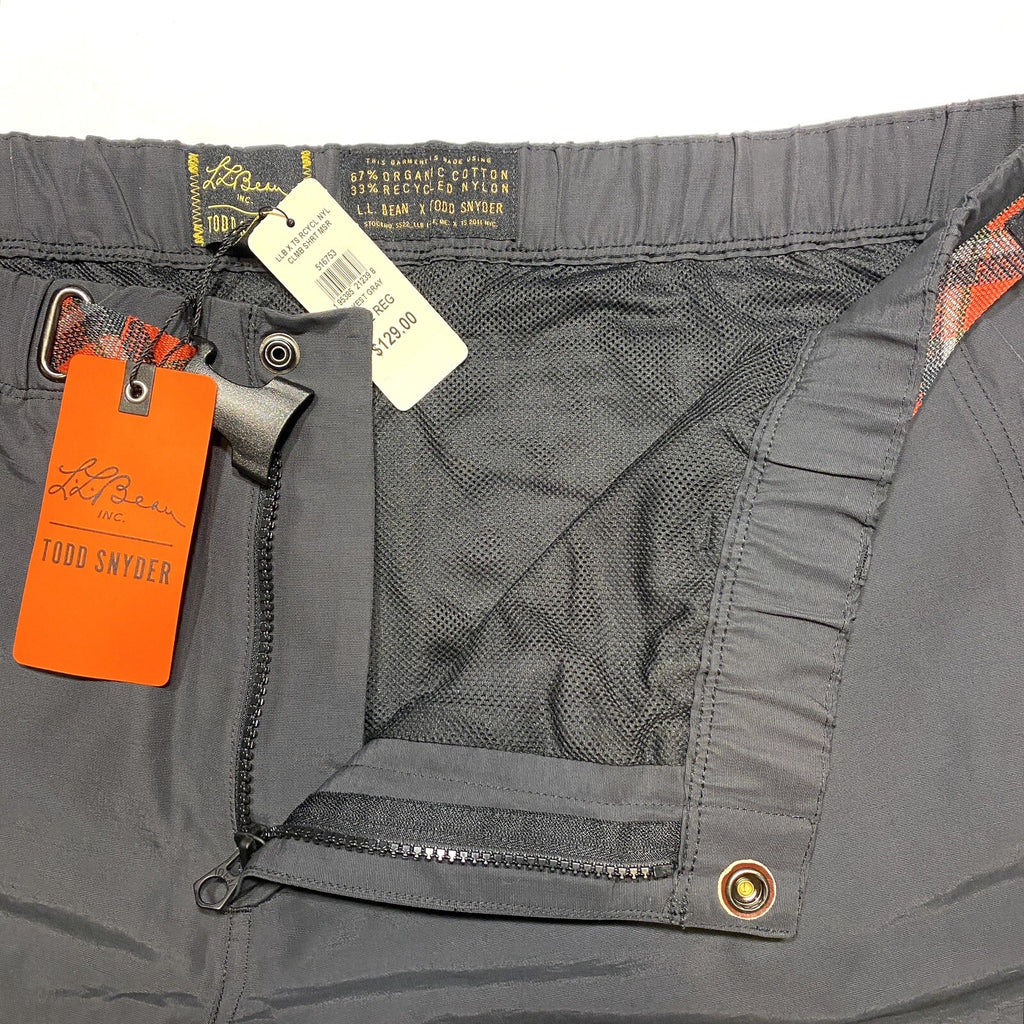 LL BEAN x TODD SNYDER Mens Recycled Nylon Climbing Shorts Grey XXL (MSRP $129)