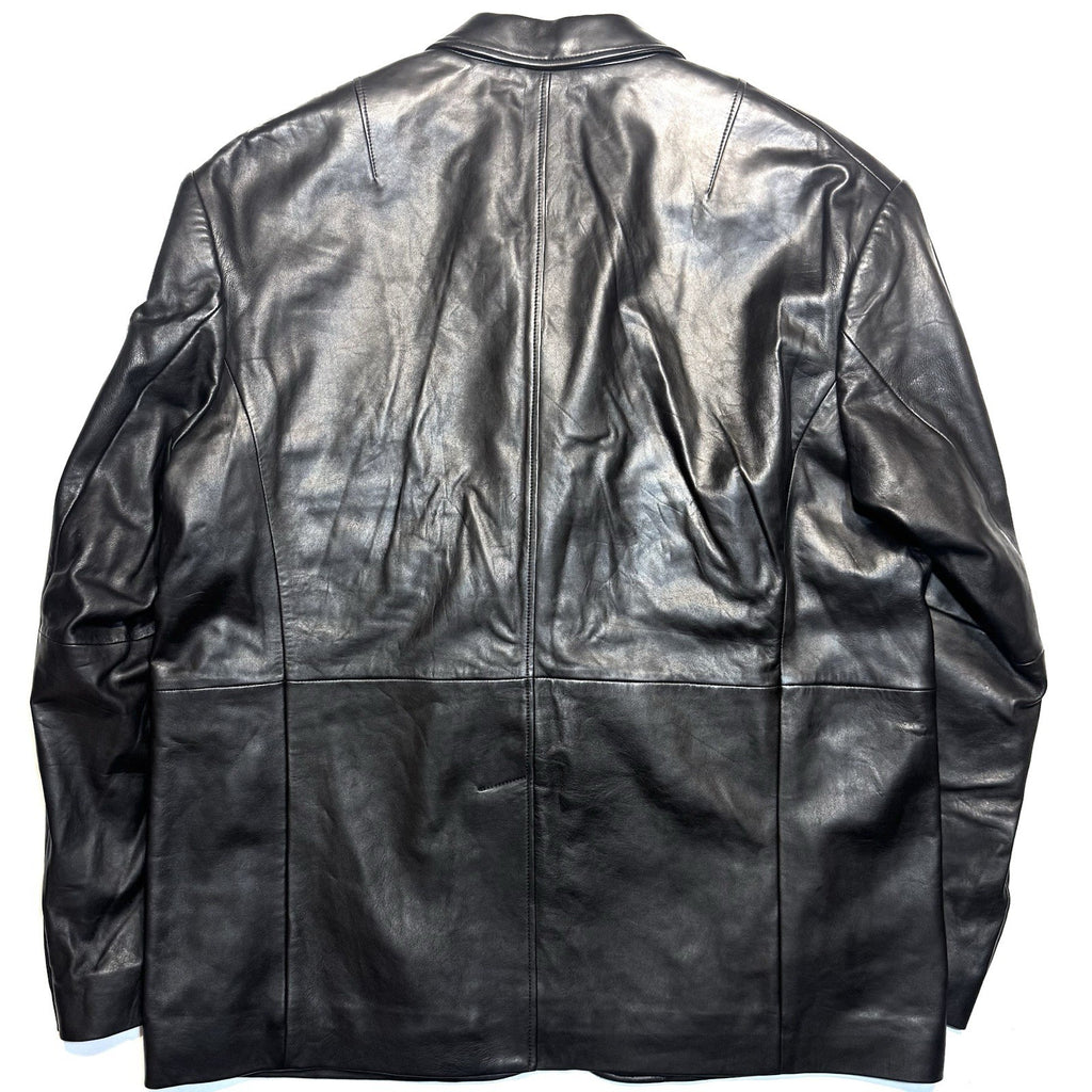 RAG & BONE Mens Shift Leather Two Button Blazer Jacket Black 42 (MSRP $1,298)