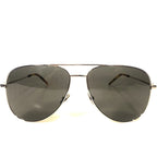 SAINT LAURENT Classic 11 035 Aviator Pilot Sunglasses Silver (MSRP $395)