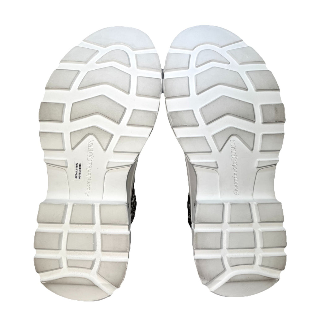 ALEXANDER MCQUEEN Mens Beaded Treadslick High Top Sneakers White 42 -MSRP $1,690