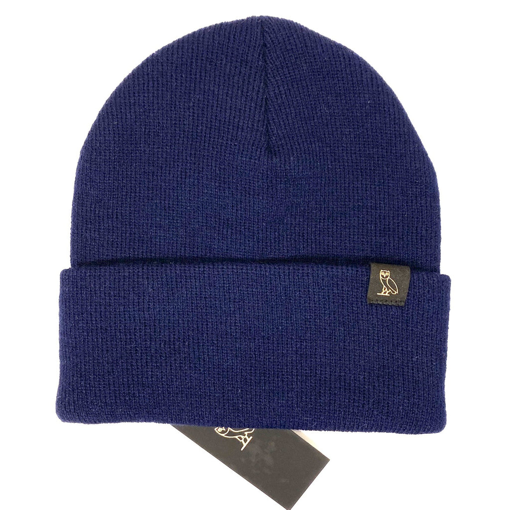 OCTOBERS VERY OWN OVO Knit Acrylic Beanie Cap Hat Navy Blue
