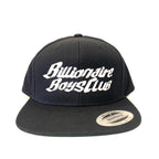 BILLIONAIRE BOYS CLUB Script Spellout Logo Snapback Hat Black (MSRP $50)