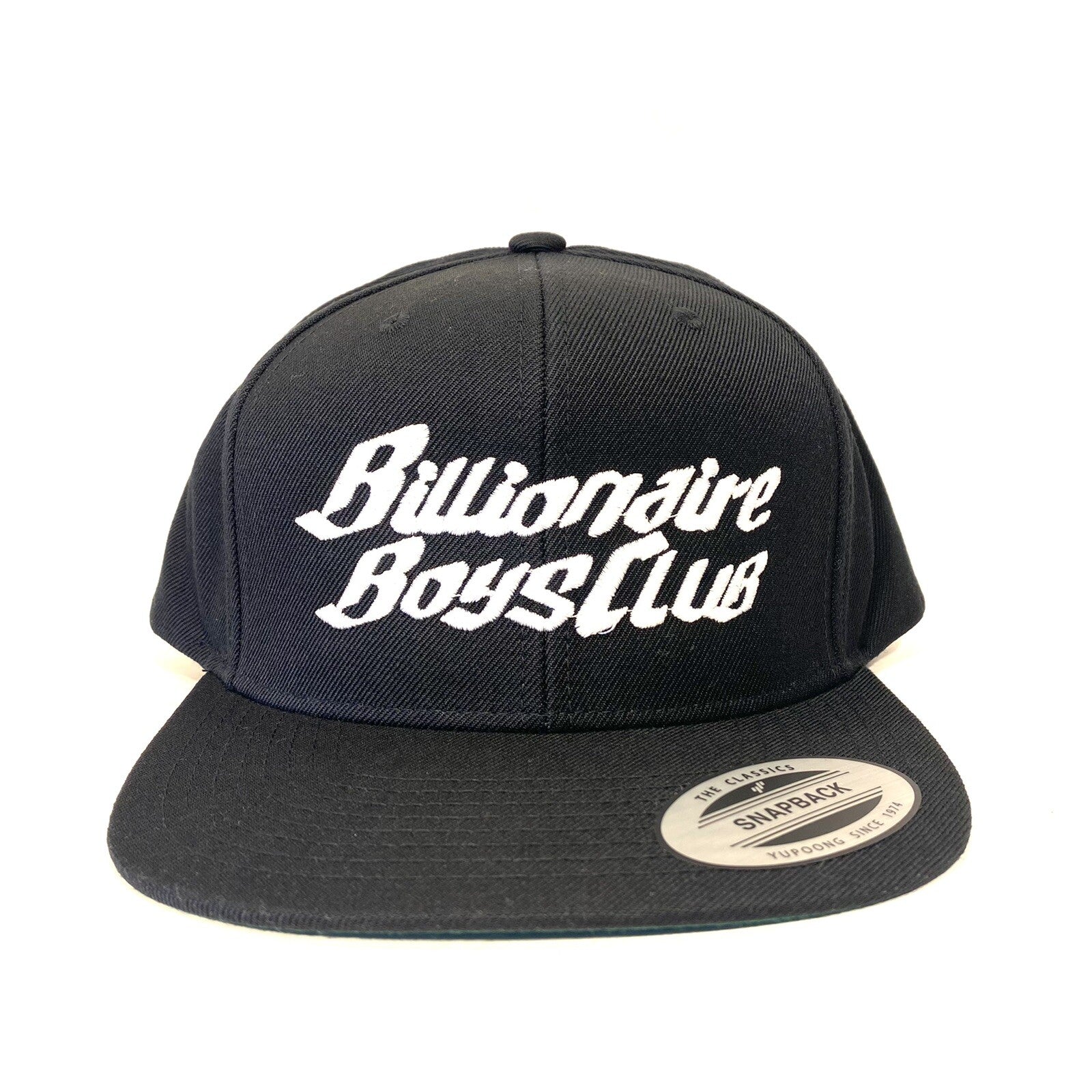 BILLIONAIRE BOYS CLUB Script Spellout Logo Snapback Hat Black (MSRP $50)
