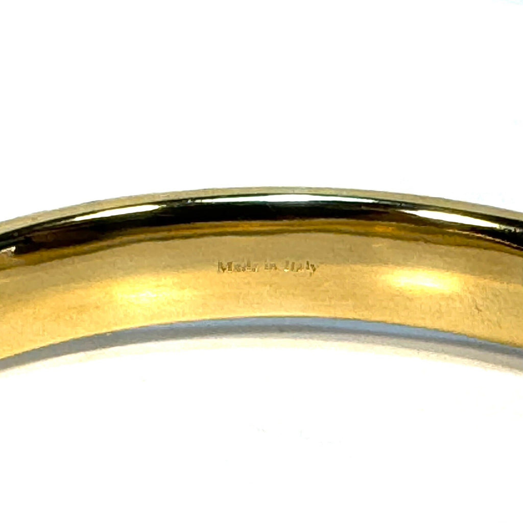 JIMMY CHOO Womens Enamel Logo Bangle Bracelet Black M (MSRP $495)