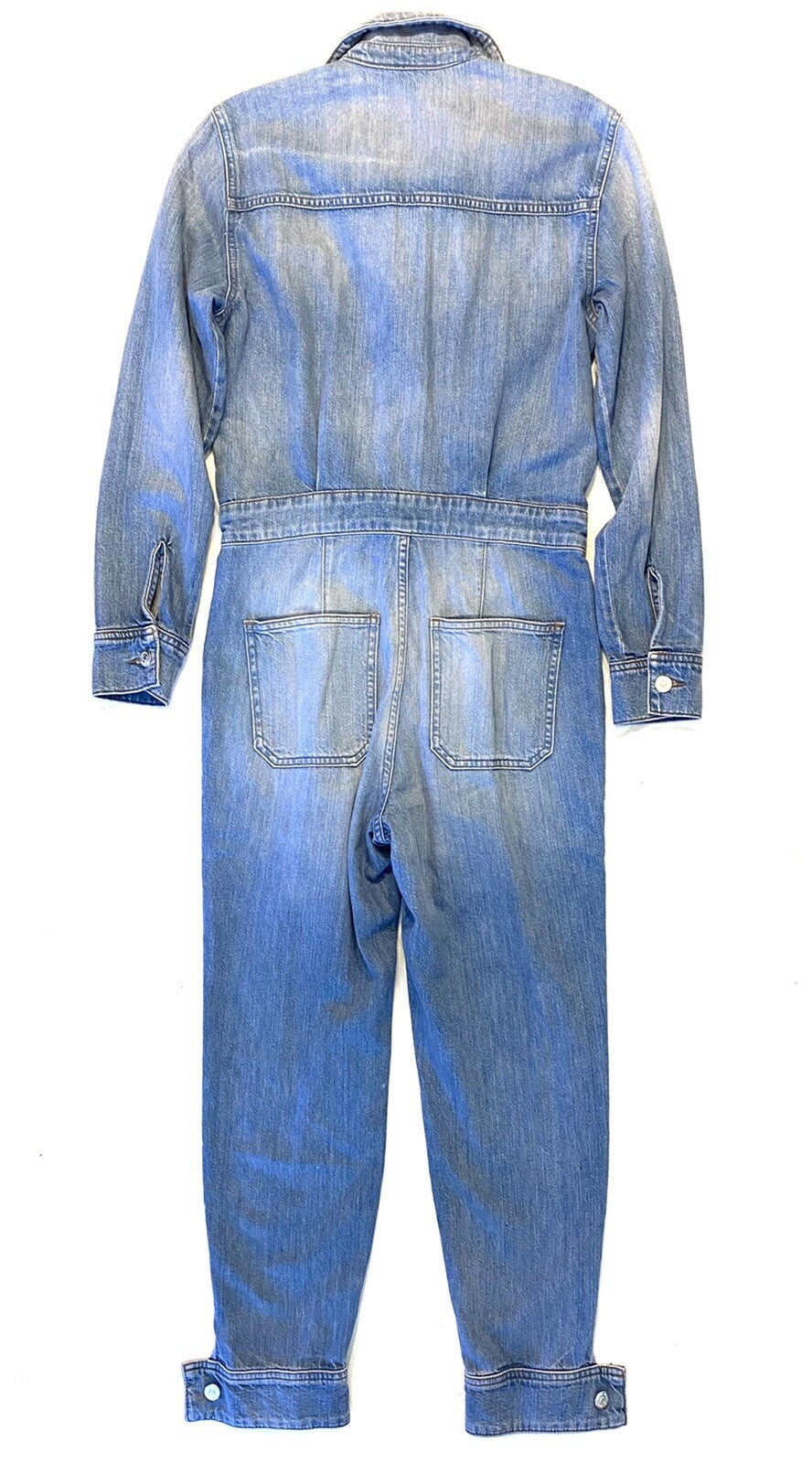 VERONICA BEARD Womens Oaklyn Denim Jumpsuit Sedna Light Blue (MSRP $498)