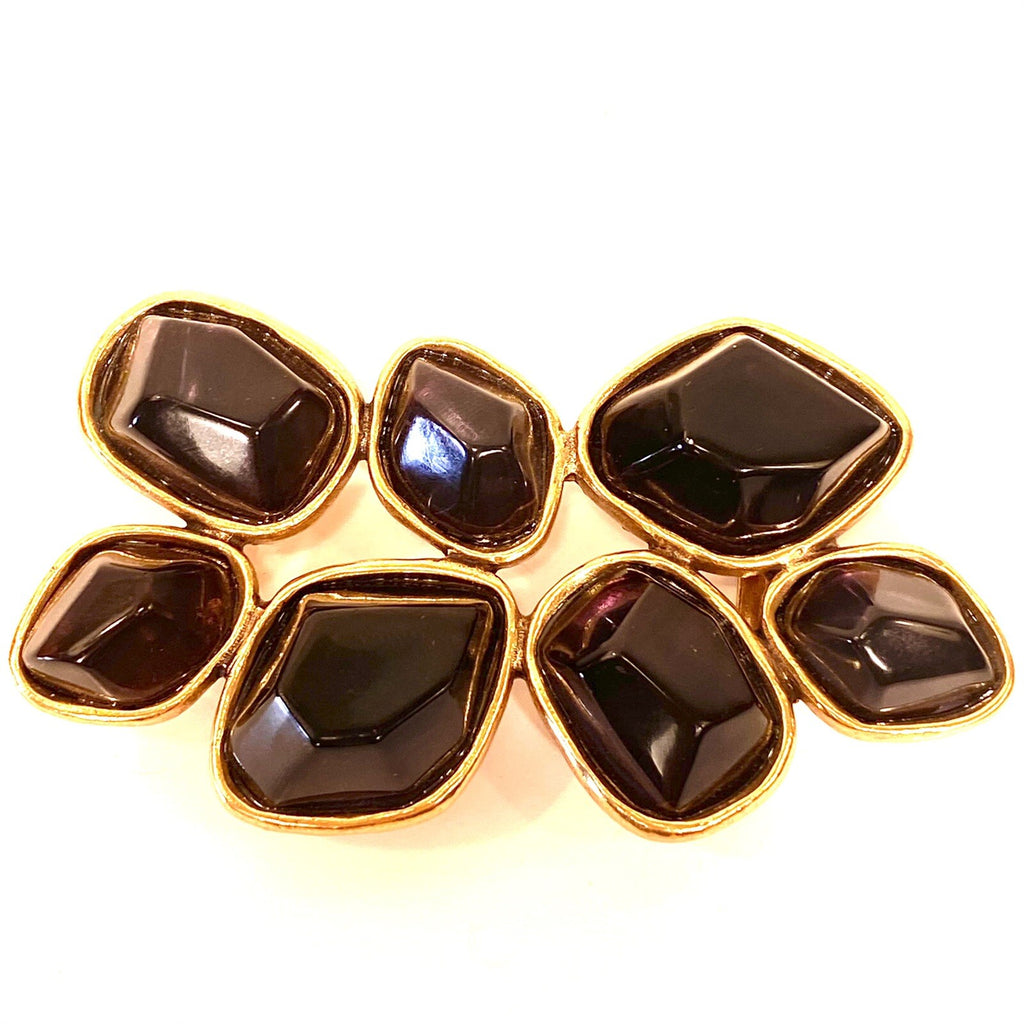 OSCAR DE LA RENTA Womens Jeweled Stones Belt Buckle Purple 1in