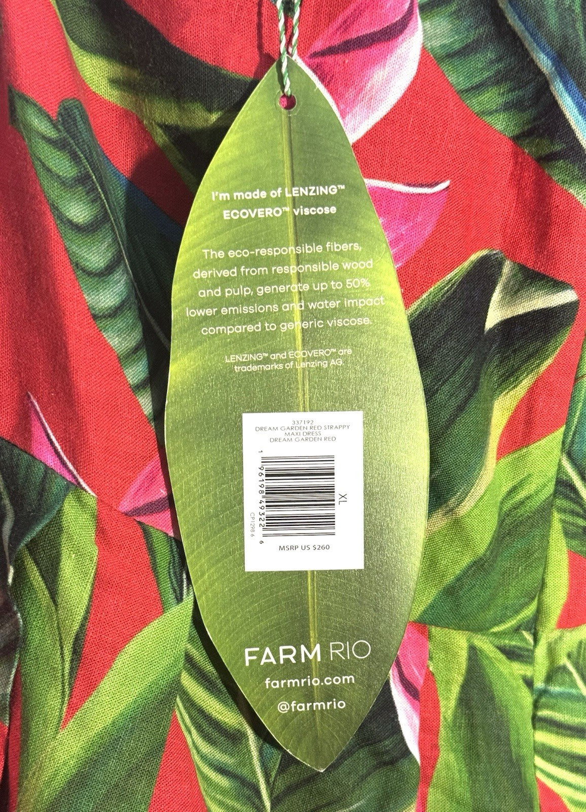 FARM RIO Womens Dream Garden Floral Strappy Maxi Dress Red XL (MSRP $260)