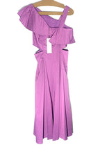 VERONICA BEARD Beilla Ruffled Sleeve Midi Dress Vivid Orchid Purple (MSRP $598)
