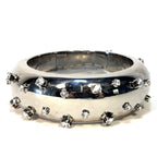 ALEXANDER MCQUEEN Womens Tubular Jeweled Cuff Bracelet Silver (MSRP $1,550)