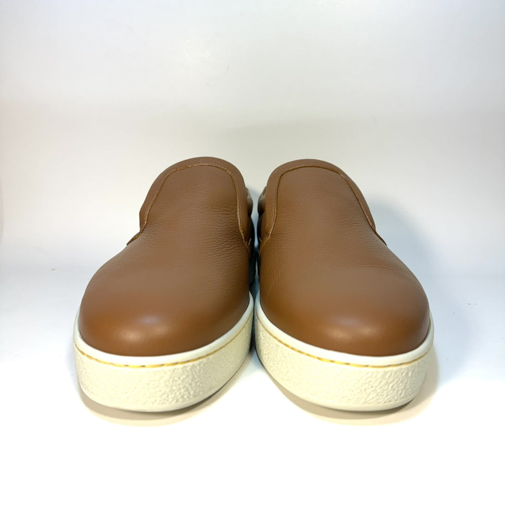 JOHN LOBB Mens Breeze Calf Leather Slip On Sneakers Cognac Brown 8.5 (MSRP $910)