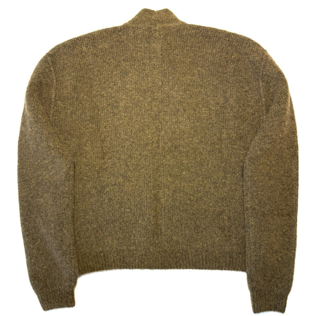 RICK OWENS Mens Maglia Alpaca Turtleneck Sweater Olive Honey Brown (MSRP $1,105)