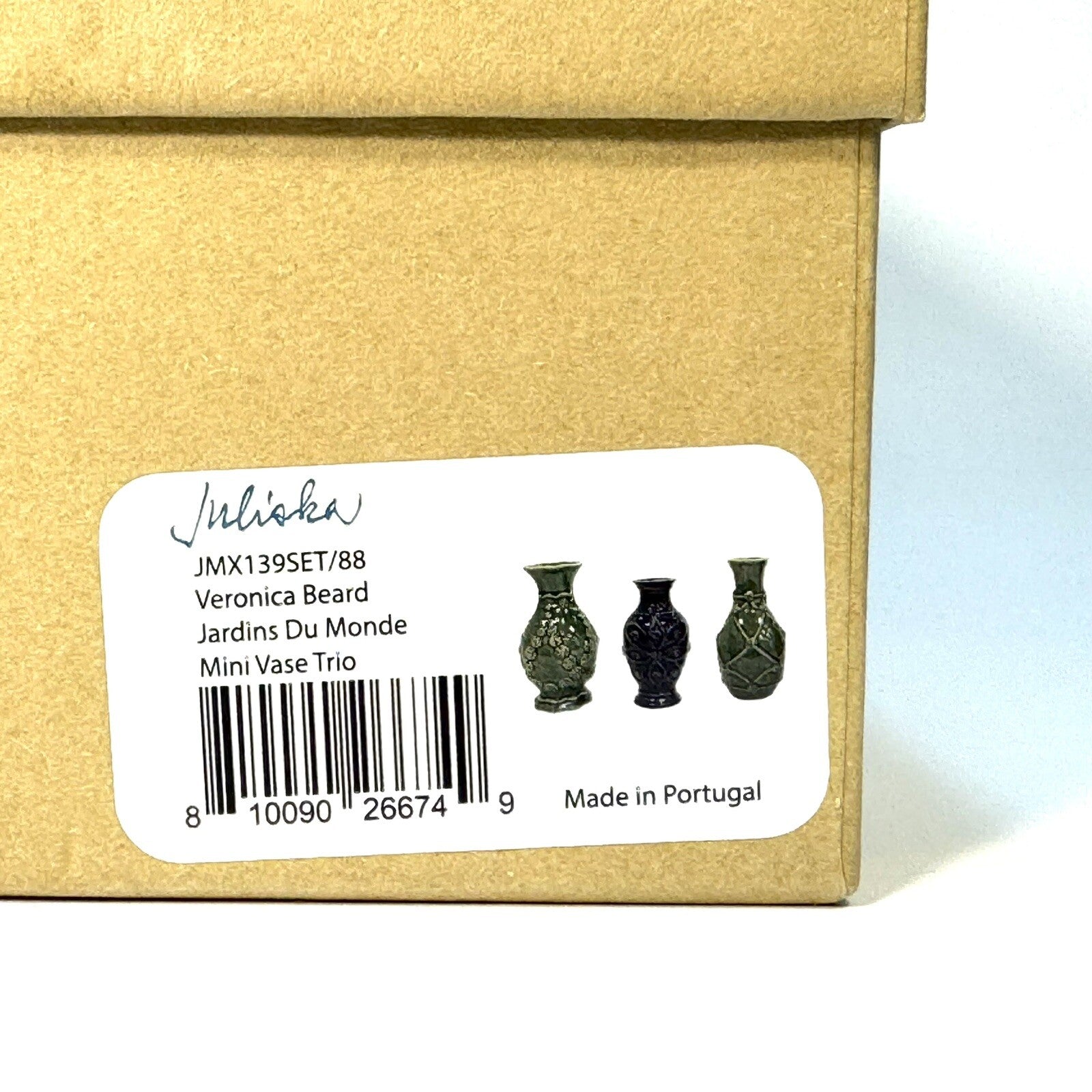 JULISKA x Veronica Beard Jardins Du Monde Mini Vase Trio Set (MSRP $175)