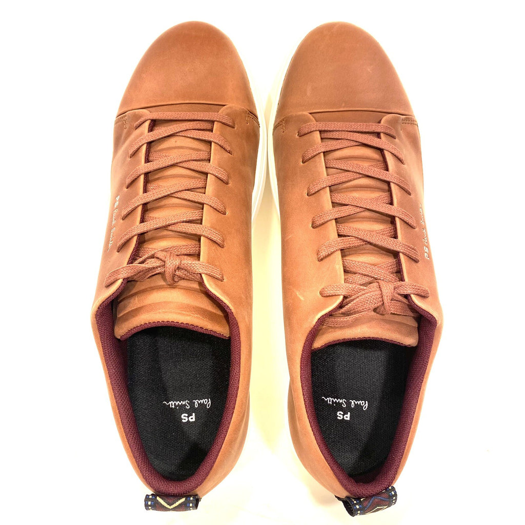 PS PAUL SMITH Mens Lee Nubuck Leather Lace Up Logo Sneakers Brown (MSRP $250)