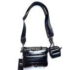 THINK ROYLN Downtown Crosswalk Crossbody Bag Pearl Black (MSRP $158)