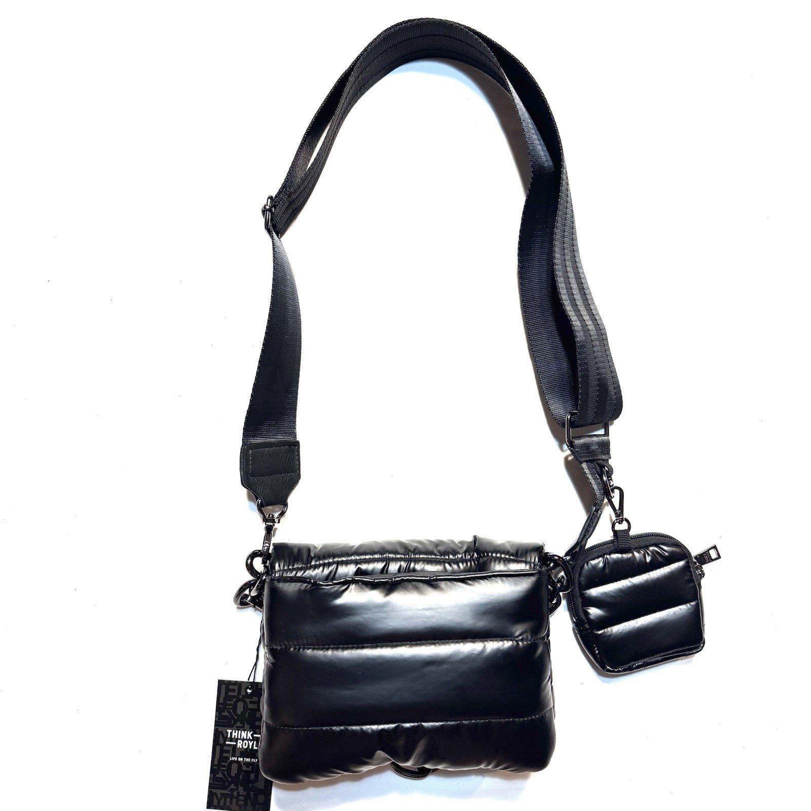 THINK ROYLN Downtown Crosswalk Crossbody Bag Pearl Black (MSRP $158)