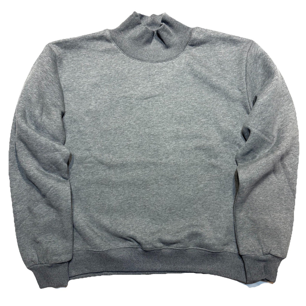 PARKE Womens Classic Heritage Mockneck Sweatshirt Light Grey S/M