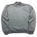 PARKE Womens Classic Heritage Mockneck Sweatshirt Light Grey S/M