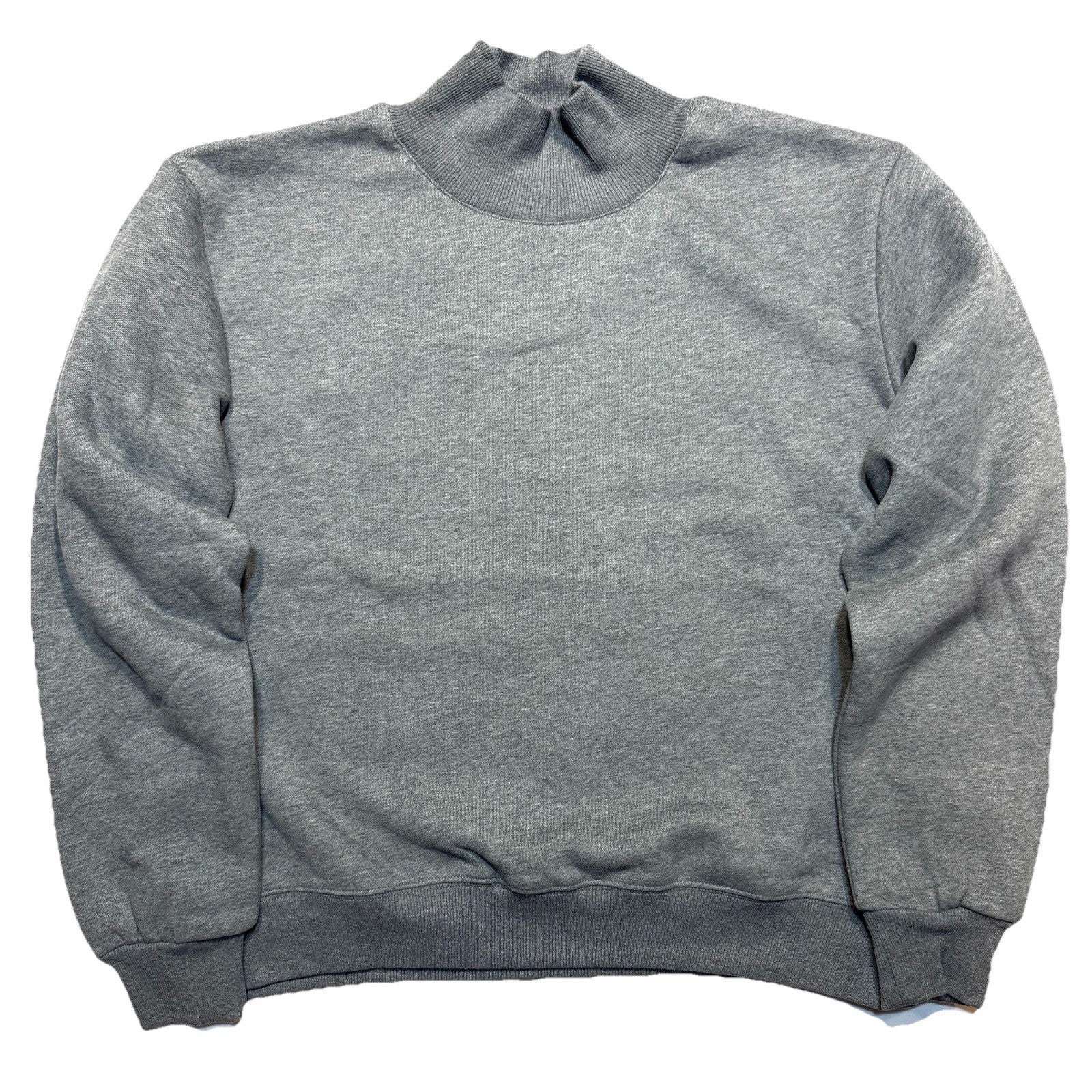 PARKE Womens Classic Heritage Mockneck Sweatshirt Light Grey S/M